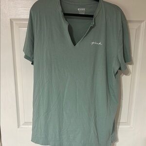 PINK Victoria's Secret Green Short Sleeve Tee